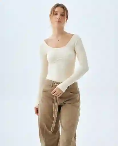 Camisa Mujer Crudo Talla L 619f000 Americanino