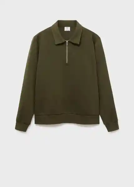 Buzo Sudadera Bolaz Oliva Talla M Hombre Mango