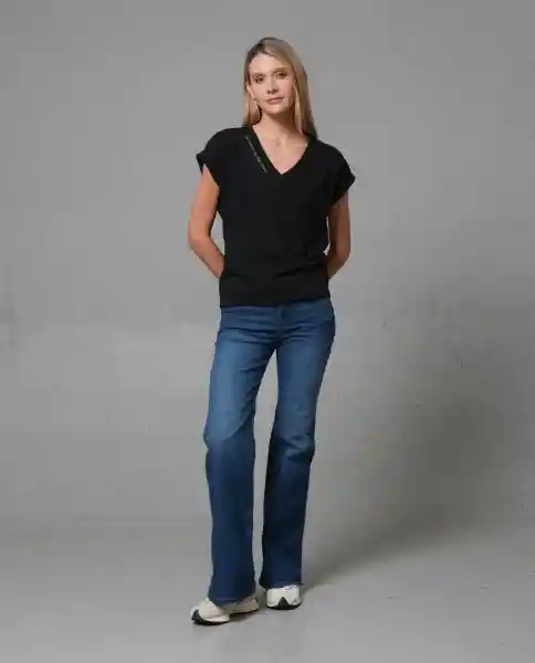 Camiseta Mujer Negro L 202G100_NEG194007 Rifle