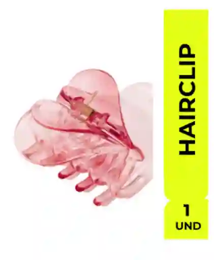 Hairclip Gancho Corazón Rosa Pinza Neon