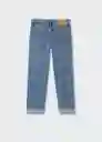 Jeans Regular Tejano Medio Talla 05 Niños Mango