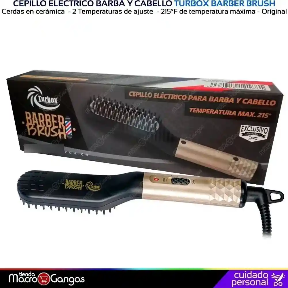 TURBOX Cepillo Electricobarber Brush Para Barba Y Cabello