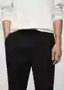 Pantalón AAron Negro Talla 46 Hombre Mango