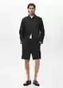Bermuda Banarea Negro Talla 40 Hombre Mango