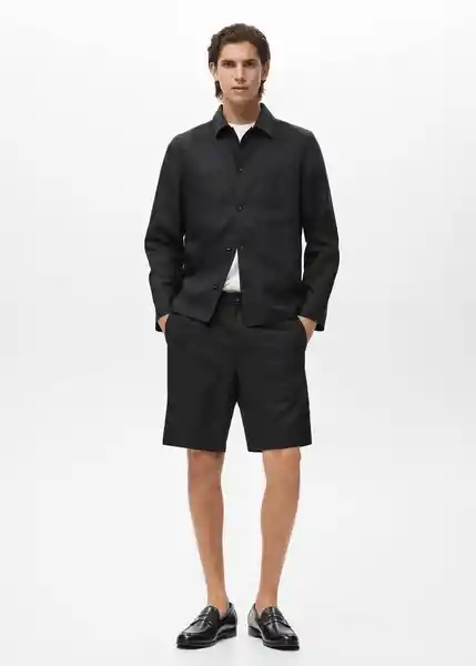 Bermuda Banarea Negro Talla 40 Hombre Mango