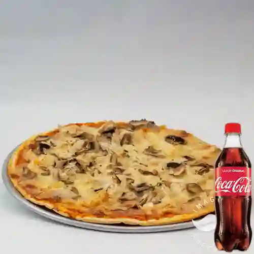 Combo Pizza Pollo Champiñón +Cocacola Orig 500ml