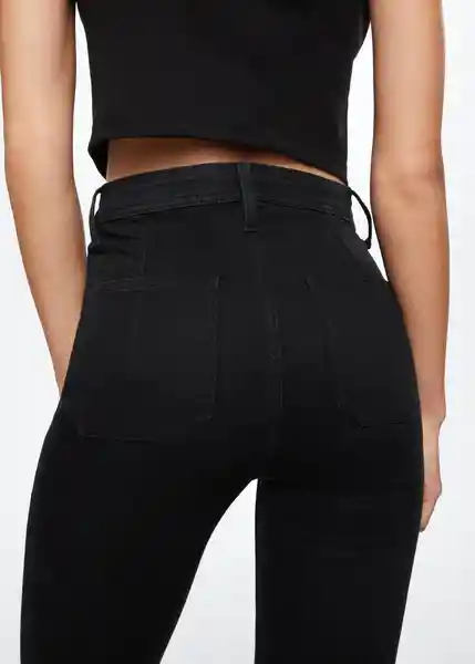 Pantalón Jean Jegging Tejano Negro Talla 38 Mujer Mango