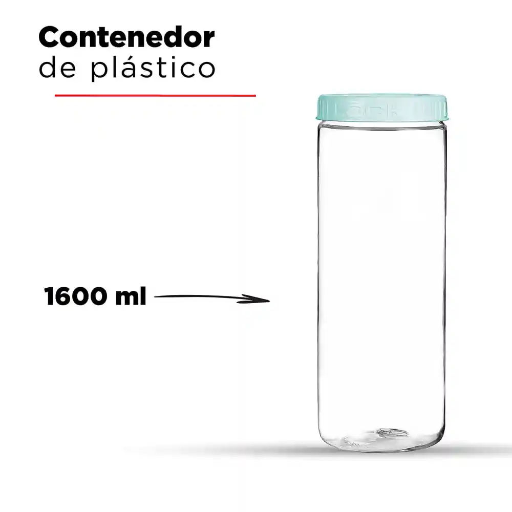 Miniso Contenedor Sellado Verde 1600 mL