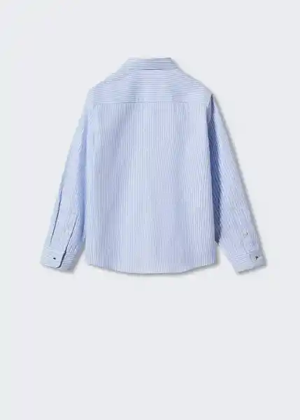 Camisa Oxfordr Azul Talla 07 Niños Mango