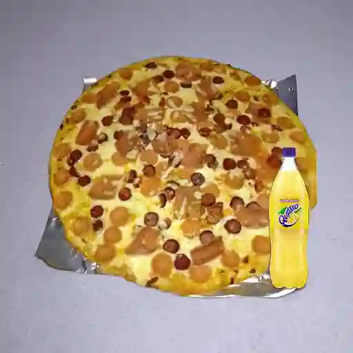 Combo Pizza de Carnes Super Familiar + Quatro 1.5 l