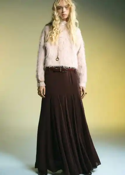 Saco Jersey Brushed Piedra Talla L Mujer Mango