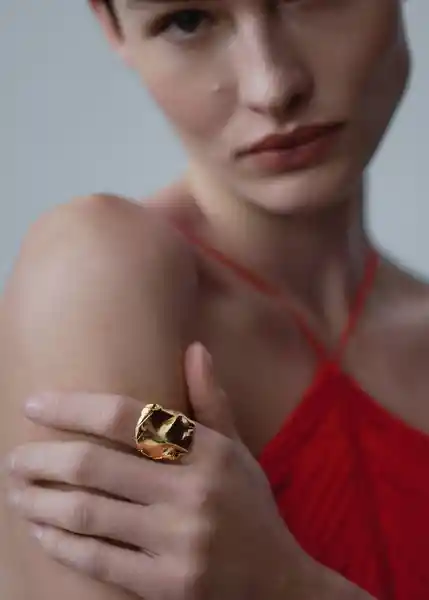 Anillo Mae Oro Talla L Mujer Mango