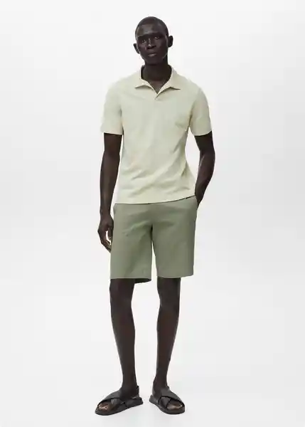 Camiseta Polo Taga Menta Talla S Hombre Mango