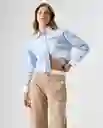 Camisa Mujer Azul Talla M 612G001_AZU144210 Americanino