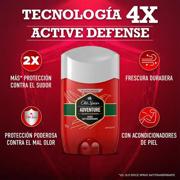 Desodorante Antitranspirante Hombre Old Spice Barra Adventure 50 g