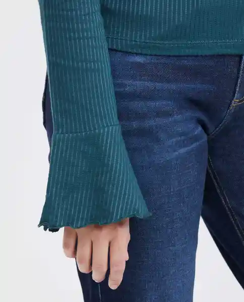 Camiseta Ribbed Verde Nafta Ultra Oscuro T. XS Chevignon
