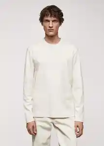 Camiseta Gareth Offwhite Talla S Hombre Mango