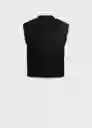Top Hemin Negro Talla XS Mujer Mango