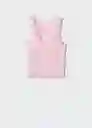 Top Lace Rosa Pastel Talla 18 Mujer Mango