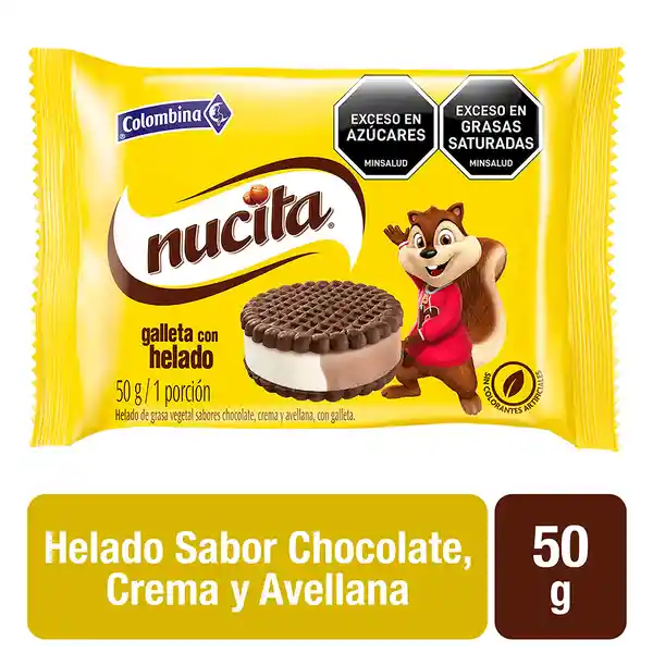 Galleta Colombina* C/helado Nucita