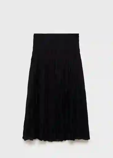 Falda Himalaya Negro Talla 38 Mujer Mango