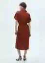 Vestido Milil-w Granate Talla S Mujer Mango