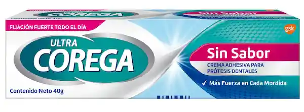 Corega Crema Adhesiva para Prótesis Dental sin Sabor 