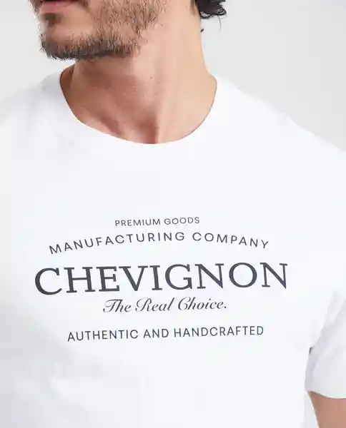 Camiseta Authentic Graphic Blanco 0 Claro T. M Chevignon