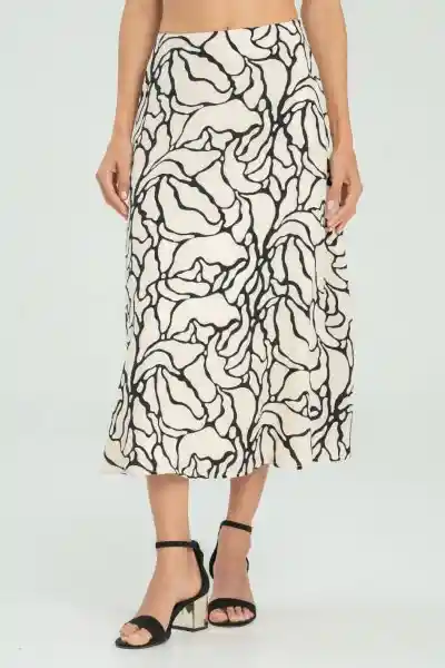 Falda Cikoya Color Marfil Talla 14 Ragged