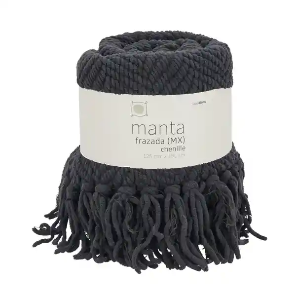 Manta Chenille Gris Diseño 0001 Casaideas