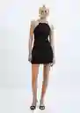 Vestido Susic-H Negro Talla L Mujer Mango