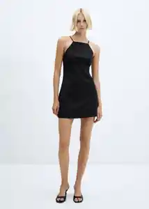 Vestido Susic-H Negro Talla L Mujer Mango