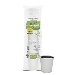Naturapak Vaso Cartón Blanco 7 oz