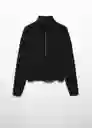 Jersey Rolon Negro Talla 24 Mujer Mango
