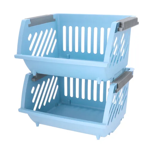 Canasto Apilable Azul M 40.5 x 34 x 24 Diseño 0001 Casaideas