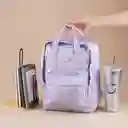 Maleta Escolar Rectangular Con Asa Lila Serie Miniso