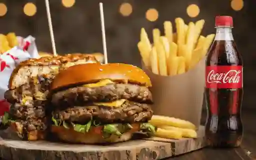 Combo Hamburguesa Triple carne + Coca- cola 500 ml 