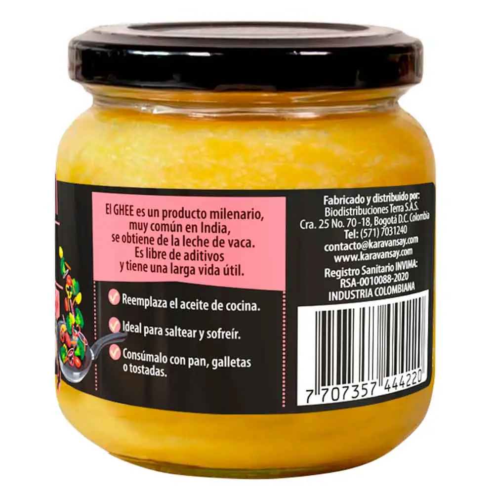 Karavansay Mantequilla Clarificada Ghee de Ajo sin Sal