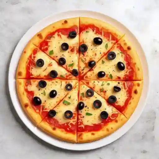 Pizza Extra Grande de Queso y Aceitunas