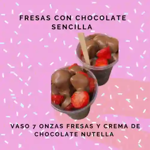 Fresas con Chocolate Sencilla