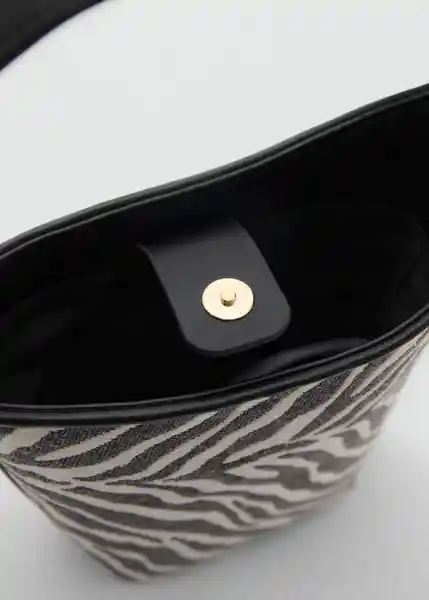 Bolso P Zebi Negro Talla 99 Mujer Mango