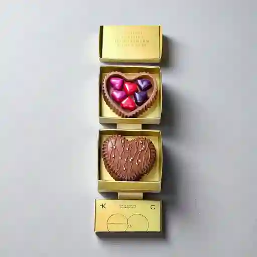 Cofre De Chocolate En Forma De Corazón