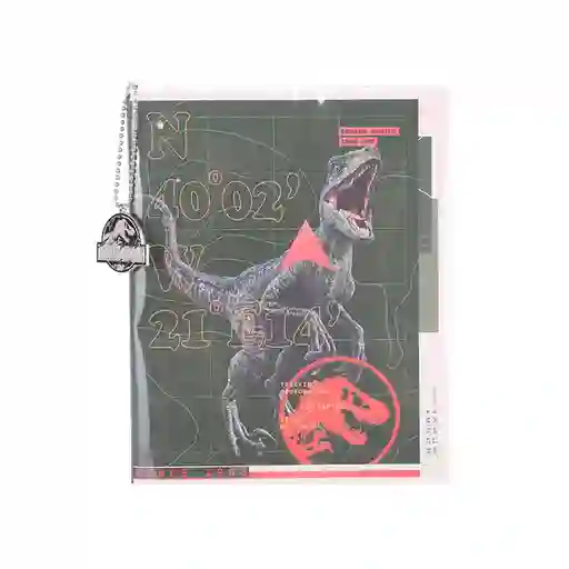 Cuaderno Con Llavero Serie Jurassic World Miniso