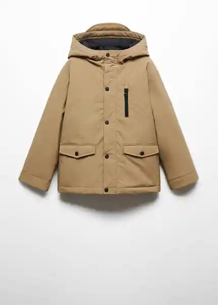 Abrigo Anorak Nico Beige Talla 10 Niños Mango