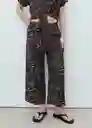 Pantalón Life Marrón Talla L Mujer Mango