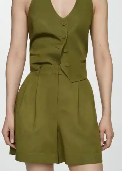 Bermuda Max Khaki Talla L Mujer Mango