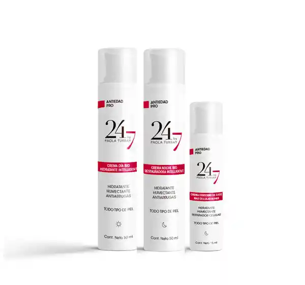 24/ 7 by Paola Turbay Kit Facial Antiedad