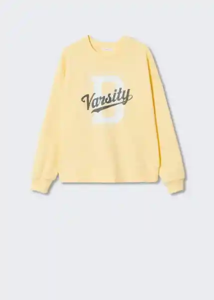 Buzo Sudadera Varsity Amarillo Pastel Talla 20 Teen Niñas Mango