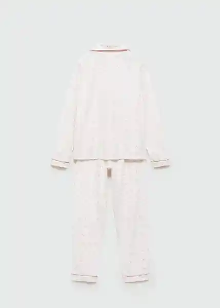 Pijama Evita Offwhite Talla 06 Niñas Mango