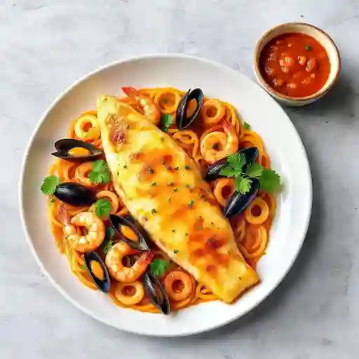 Filete a la Marinera Gratinado
